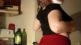 Amateur KINKY wedgie STRIPTEASE with clothes ripped