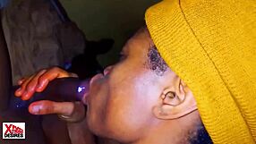 Naija girl swallows cum in blowjob