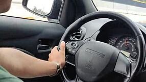 Latina babe gets wild Uber sex at the outdoor fair in public