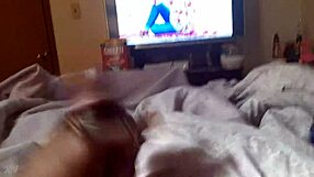 Ebony Amateur Strokes Monster Black Cock in POV Cumshot Blast!