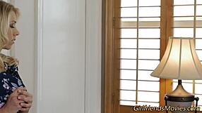 Teenage blonde lesbian explores big tits with toys fingering oral and 69