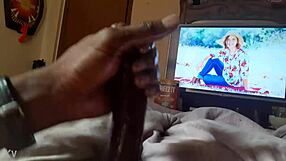 Ebony Amateur Strokes Monster Black Cock in POV Cumshot Blast!