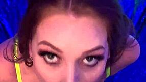 sexy tattooed brunette babe gets blowjob and doggystyle fucking in lingerie