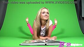 Blonde College Cutie Britney Teases With Toe Licking And Striptease Undressing