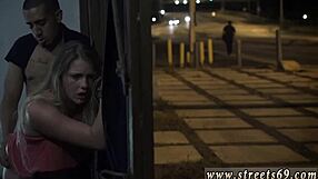 Teen threesome squirts during strip