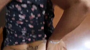 Stepmother caught washing dishes gets fucked hard on the kitchen chair by her stepson