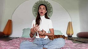 Roxy fox demonstrates the differences between foreskin and circumcised penis during sex tutorial.