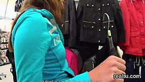 Glamorous Czech Cutie Teased and Rode in Mall POV