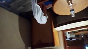 Enjoying the hotel stay with a little skirt on