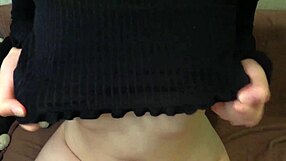Russian girlfriend shows of her natural beauty in a home video