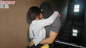 staircase adventure with a hot ebony fuck