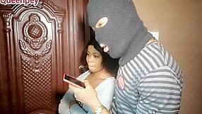 staircase adventure with a hot ebony fuck