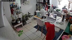 Hidden security camera captures my stepdaughter unaware of being spied on