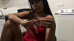 young latina enjoys cock in mouth and hard penetration on camera