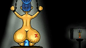 Center stage in this animated porn video is vibrator