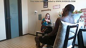 Fat Blonde Sucks Big Ass in Bathroom POV