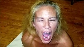 Husband enjoying wife's pee in her mouth