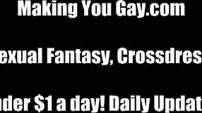 Virgin ass stretched by femdom dildo surprise