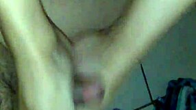 Watch Her Stroke My Cock With Her Feet Until I Cum On Her Pussy!