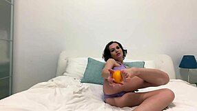 She says, 'Watch my sensual long legs in solo play.'