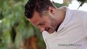 Intense Oily Outdoor Massage Turns Into Hardcore Sex For Brunette