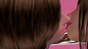 Twins Lesbians Unleash Wild Passion with Toys and Kissing in 3D Anime Action!