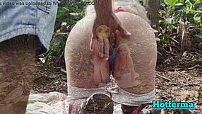 Blonde Doggystyle Cumshot In Park