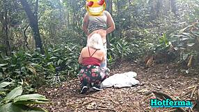 Blonde Doggystyle Cumshot In Park