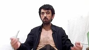 Big 25cm dick erupts in see-through black underwear