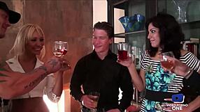 blonde and brunette milfs in hardcore orgy