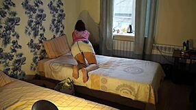 Natella shaking her ass in a hotel room