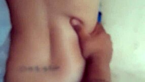 Watch this milf get creampied interracial style in homemade video. She moans as he cums inside.