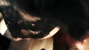 Anita gives a hot blowjob and swallows in group fun.