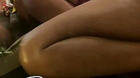 Ebony Beauty with Long Legs Masters Big Black Cock