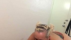 Naughty Neighbor Visits For Intense Blowjob And Deepthroat On Interracial Cock