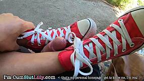 Explosive Cumshots on My Chucks in Wild Compilation! Milf Amateurs Jizz on Tits and Shoes.