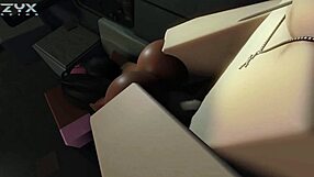 Cumshot at my place: Big tits and 3D animation