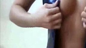 Adoring Those Little Purple PVC Panties on Blonde Babe