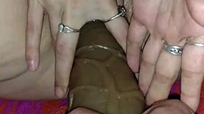 my girlfriend playing with a big dildo is so hot