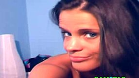 Mega Hot Brunette Flashes on Webcam