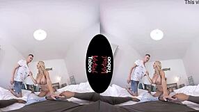 blonde milf takes two cocks in hardcore taboo pov