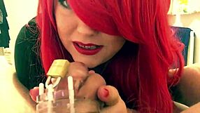 Chastity cage for husband while I dominate as smoking mistress