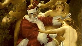 vintage lesbian christmas porn featuring natural tits and festive ghosts
