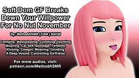 Soft dom girlfriend challenges willpower during no nut november
