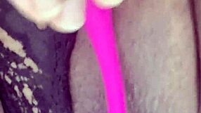 Ebony Babe Fingers Pussy in Public Restroom