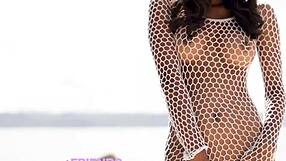 horny slut gets fucked on the beach 😈