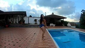 Bold latina dances, squirts in public sex