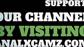 Blue Fishnet Blonde Takes Extreme Anal