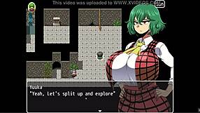 Yuka’s stroke and cum filled with hentai video