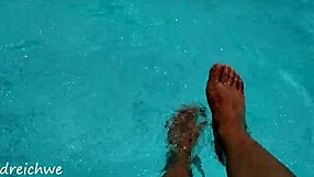 Feet Splashing in Pool